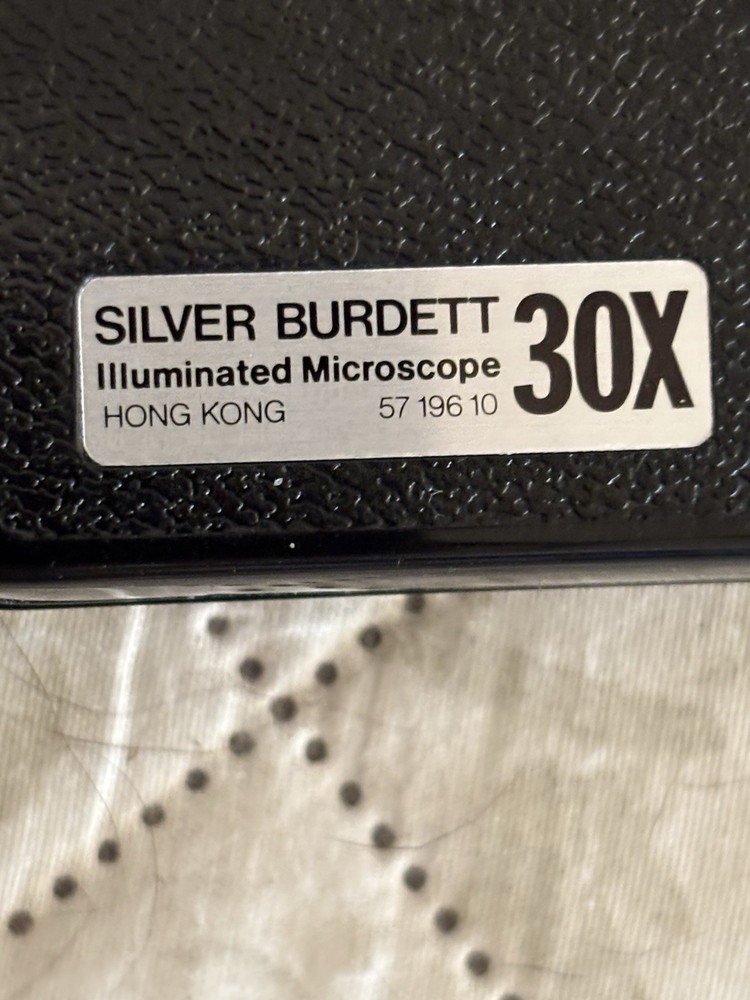 VINTAGE BURDETT 30X HAND HELD ILLUMINATED MICROSCOPE