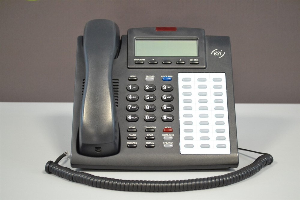 ESI Communications 48 Key H DFP BL BACKLIT Charcoal 48-Button Display Phone