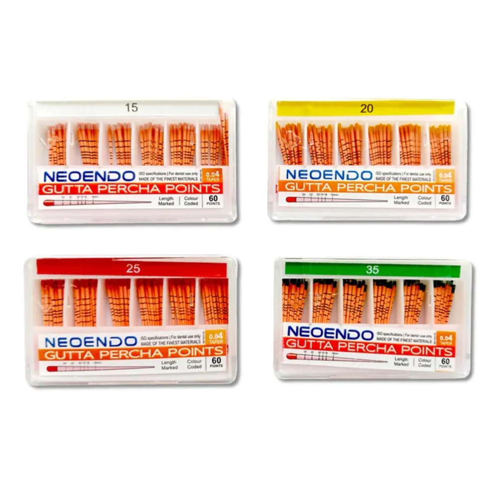 Gutta Percha Points .04 Length Marked Taper 60/Box FS