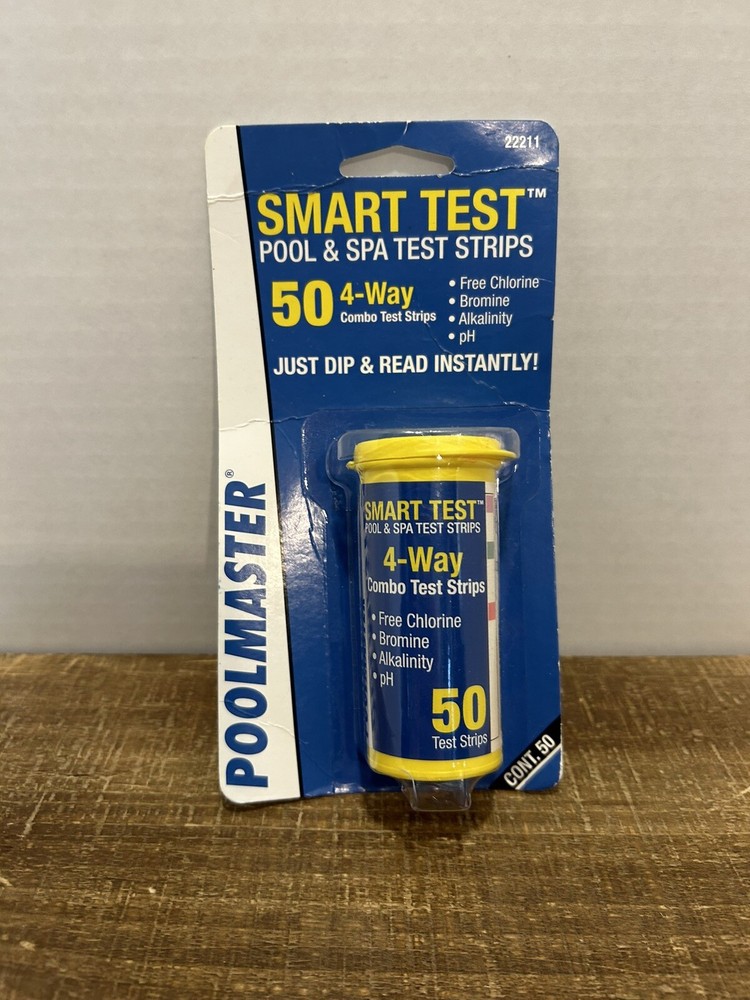Poolmaster Smart Test 50 Count 4-Way Combo Pool Test Strips   Pool/Spa