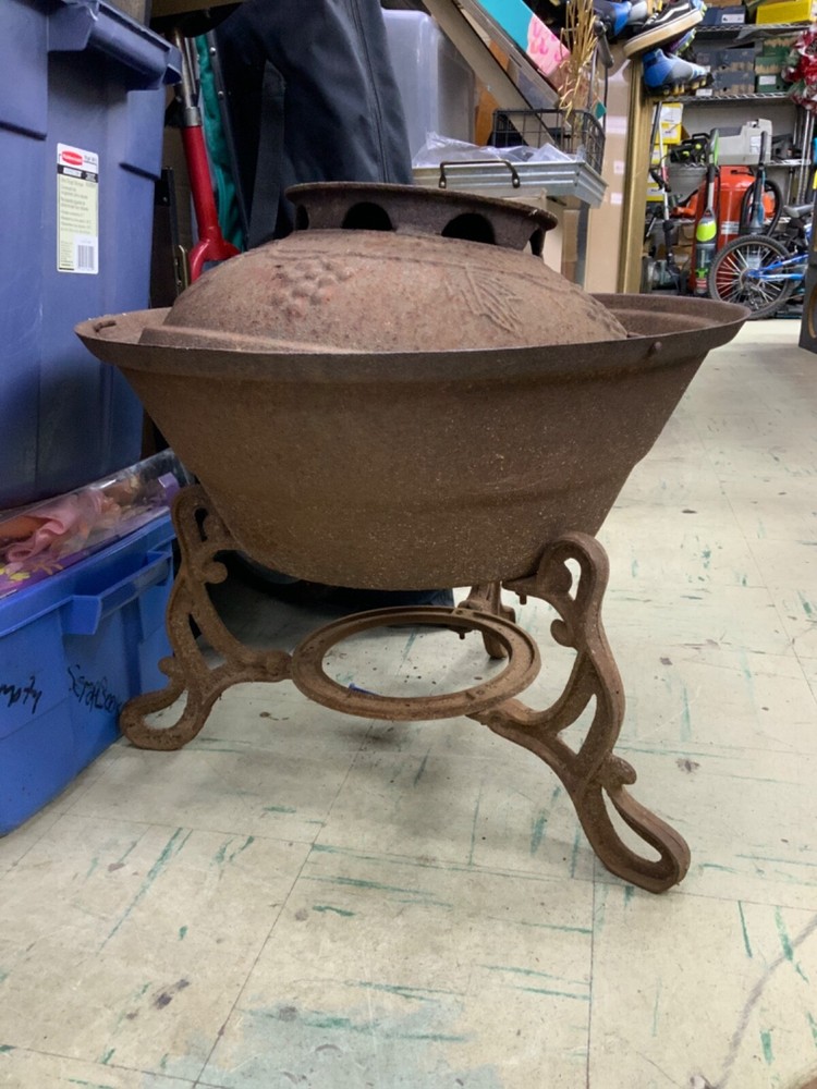 Vintage Cast Iron Outdoor Fire Place