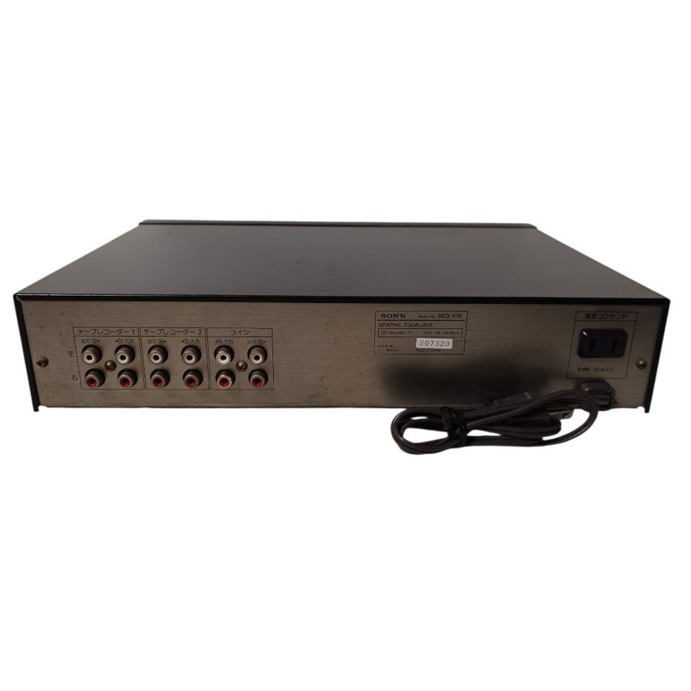 SONY SEQ-910 Graphic Equalizer 9 Band Spectrum Analyzer Audio AC 100V Tested