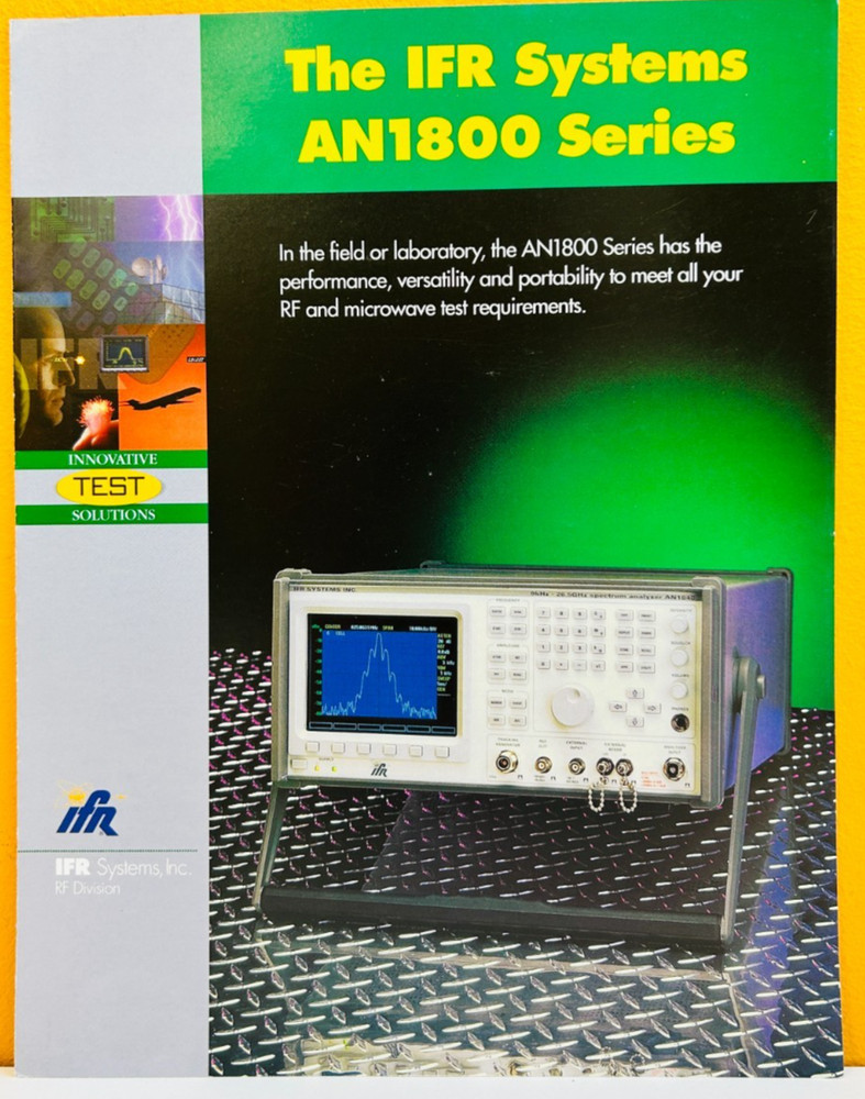 IFR Systems AN1800 Series Primary Specifications Catalog.