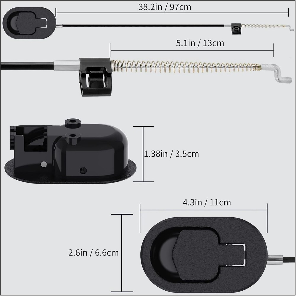 Recliner Replacement Parts 2 Sets Metal Handle Release Pull Cable