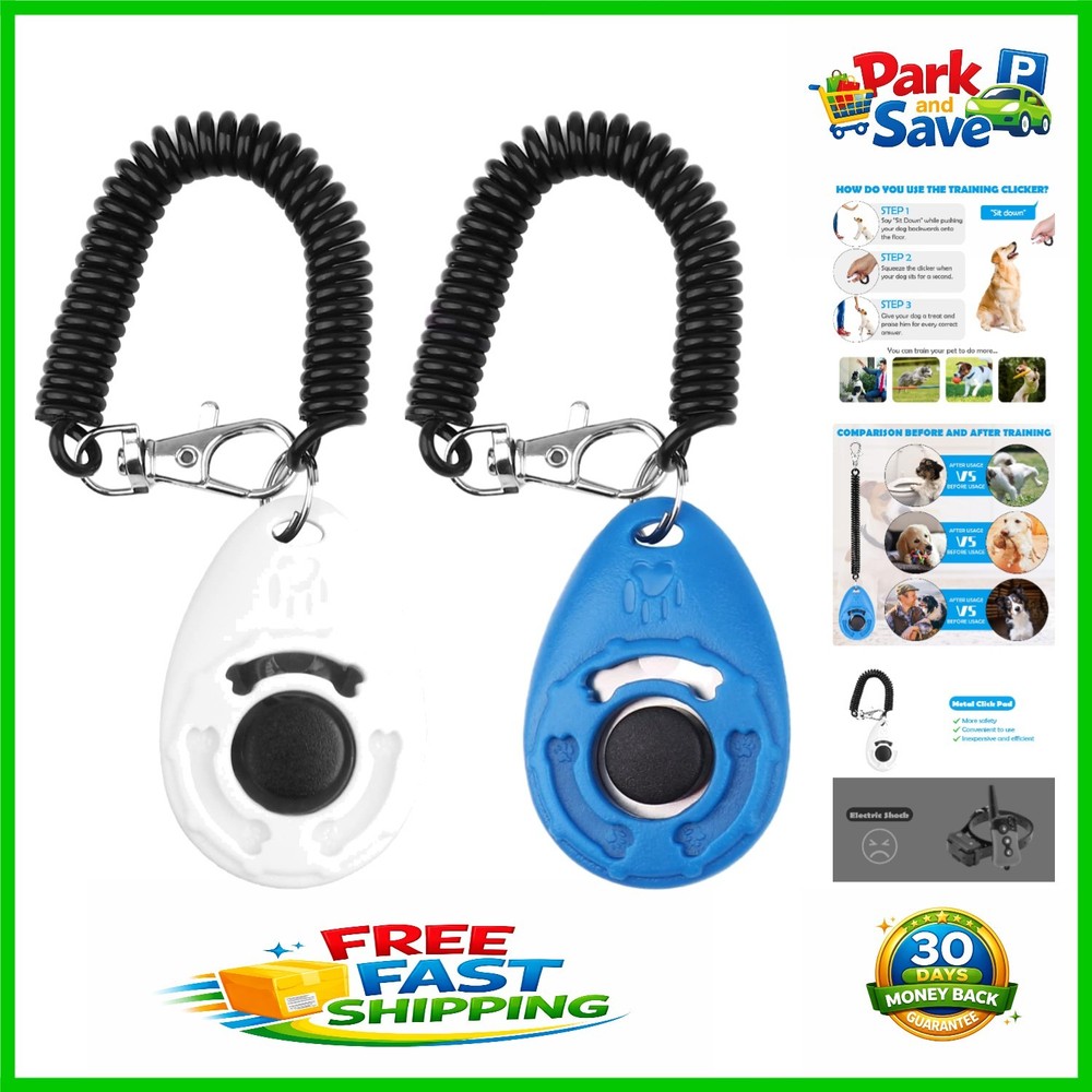 Complete Pet Training Clicker Duo - Durable, Lightweight for Effective Training