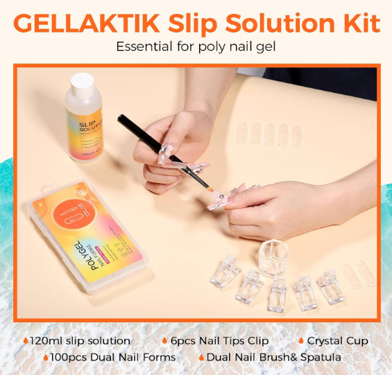 100Pcs Nail Forms Kit, 10 Sizes Reusable Dual Nail Forms for Poly Gel & Builder