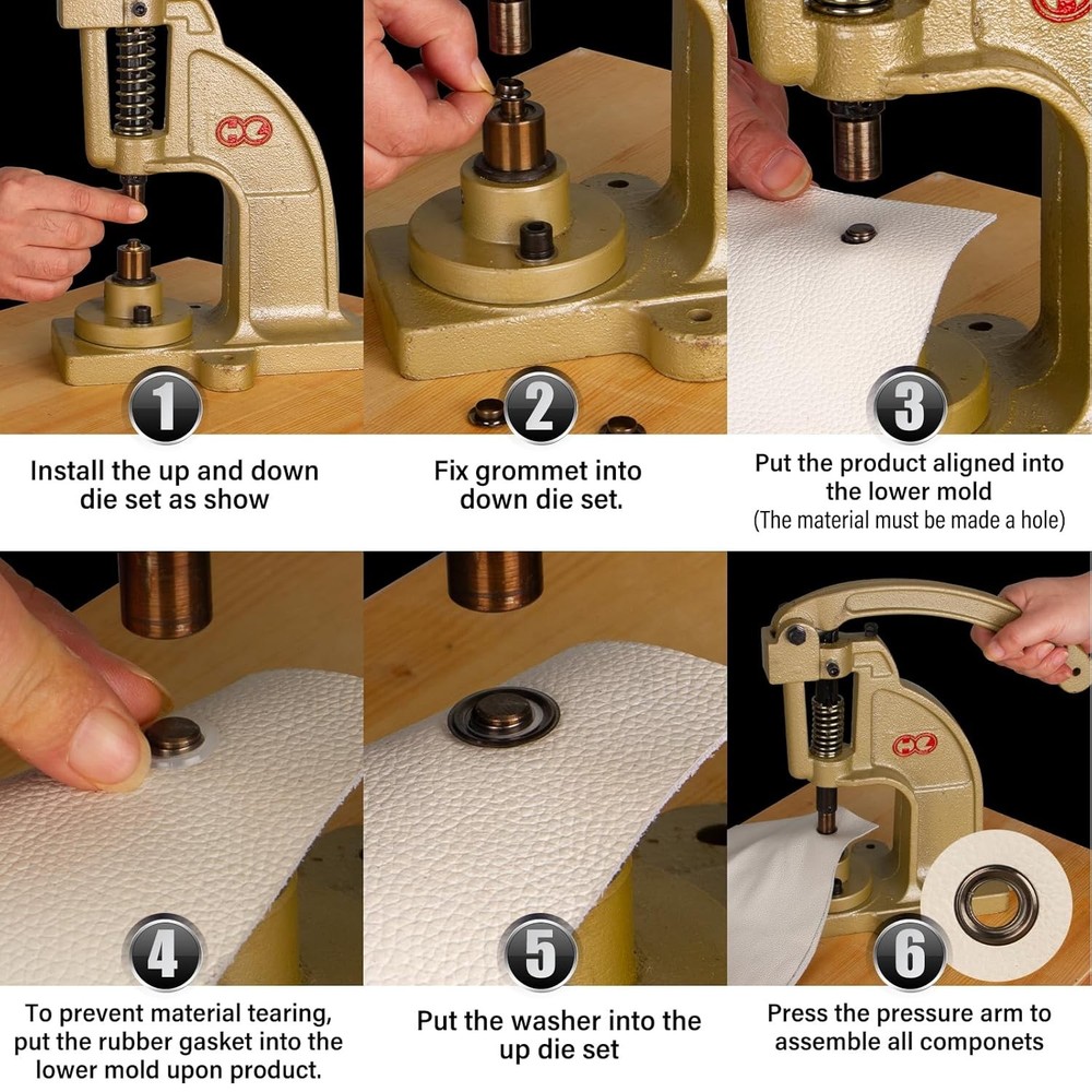 Hand Grommet Press Kit 1500 Pcs