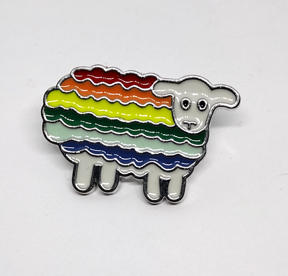 Multicolor Lamb Sheep Lapel Tack Pin