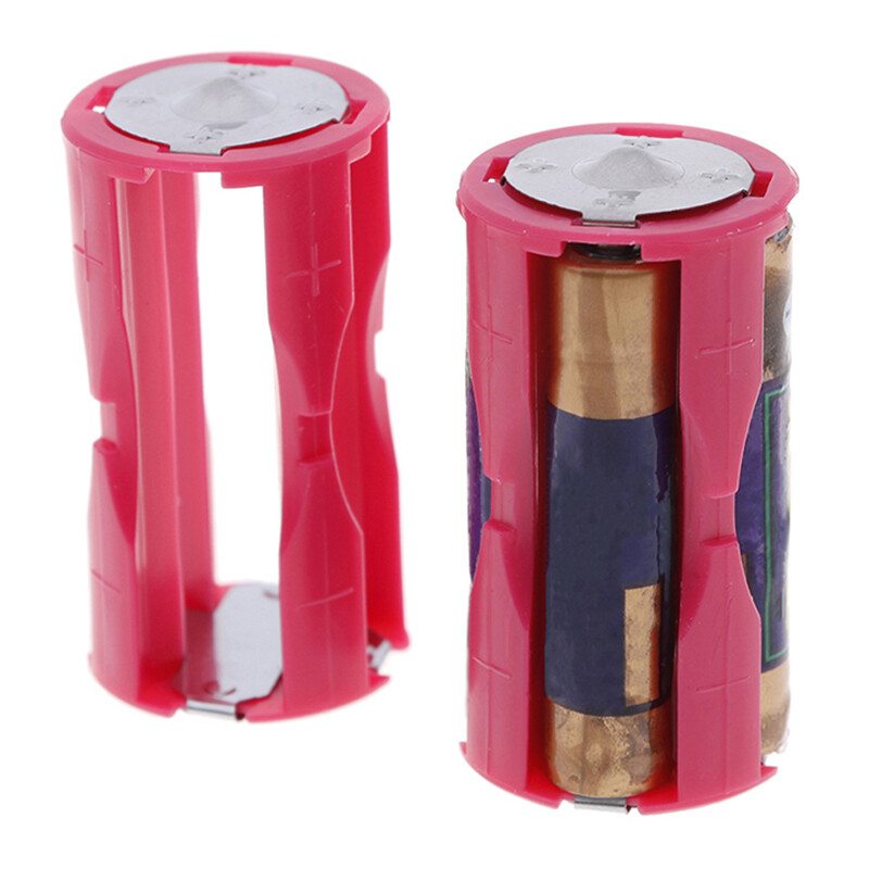 4 AAA to C Size Parallel Battery Convertor Adapter Holder Cases Box DC 1.5V