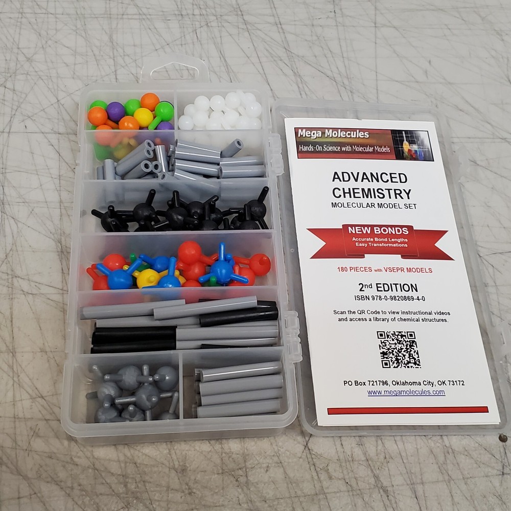 Mega Molecules Advanced Chemistry 2nd Edition Model Set Science 180 Pieces