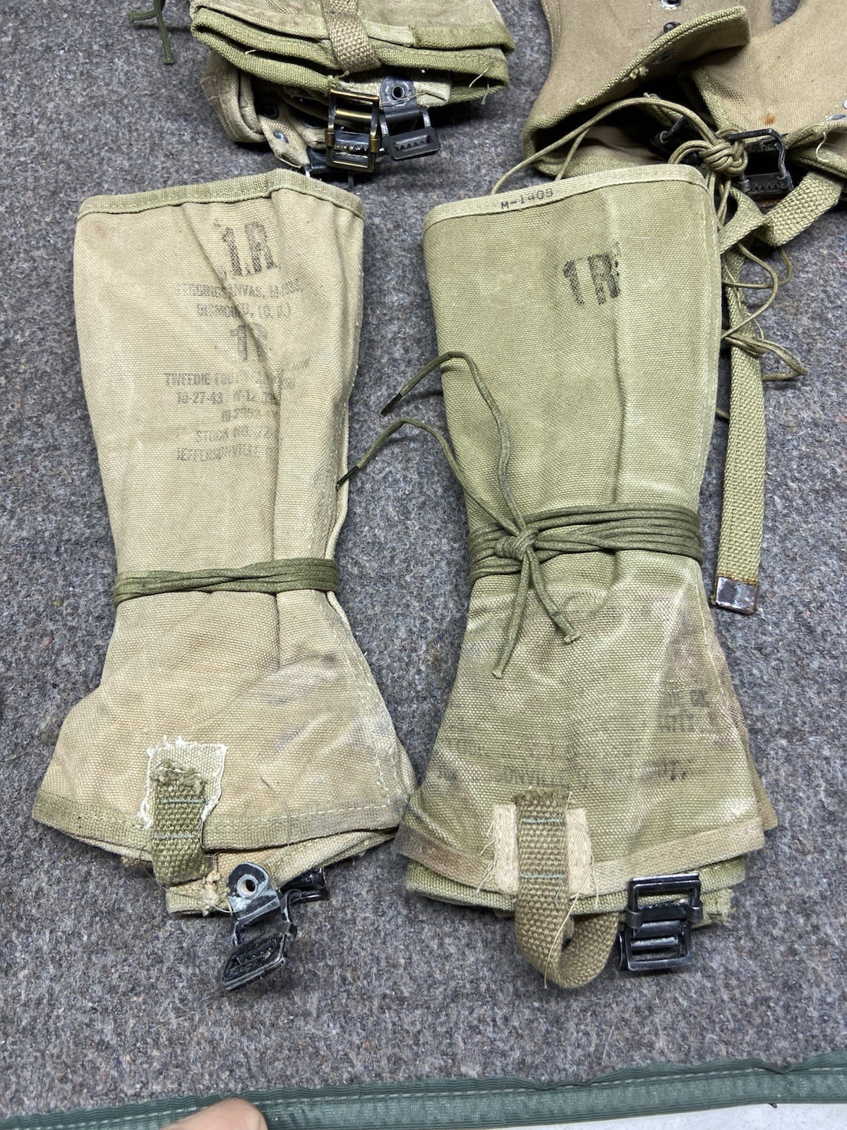 VTG WW2 Era US Army M1938 Field Leggings Gaiters Various Sizes AS IS