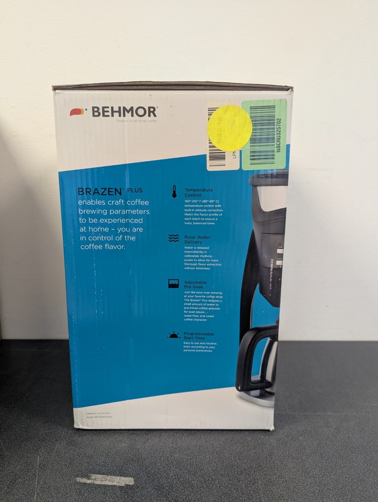 Behmor Brazen Plus 8 Cup Customizable Brew System Coffee Maker - Works - Details