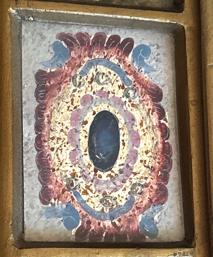 Peruvian hand painted mirror frame(R)