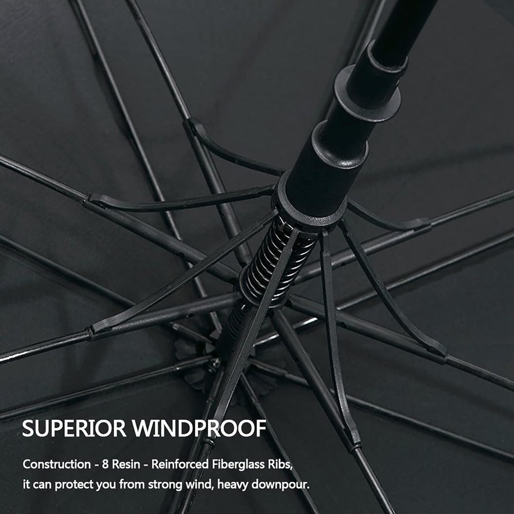Modern Golf Umbrella - Lightweight Pongee Fabric, Polyester