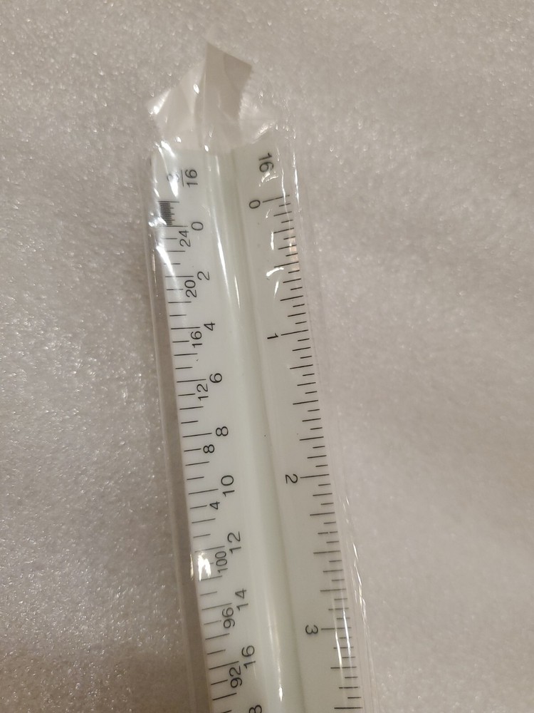 Pacific Arc 91120.12" ARCHITECT Triangular Scale.Open divided: 3/32, 3/16, 1/8,