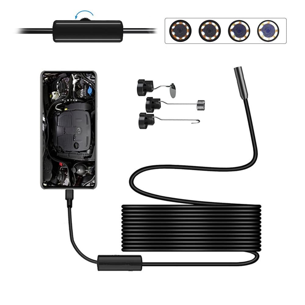 1/2/3/5M Endoscope Android iPhone Type-C Borescope Waterproof Inspection Camera