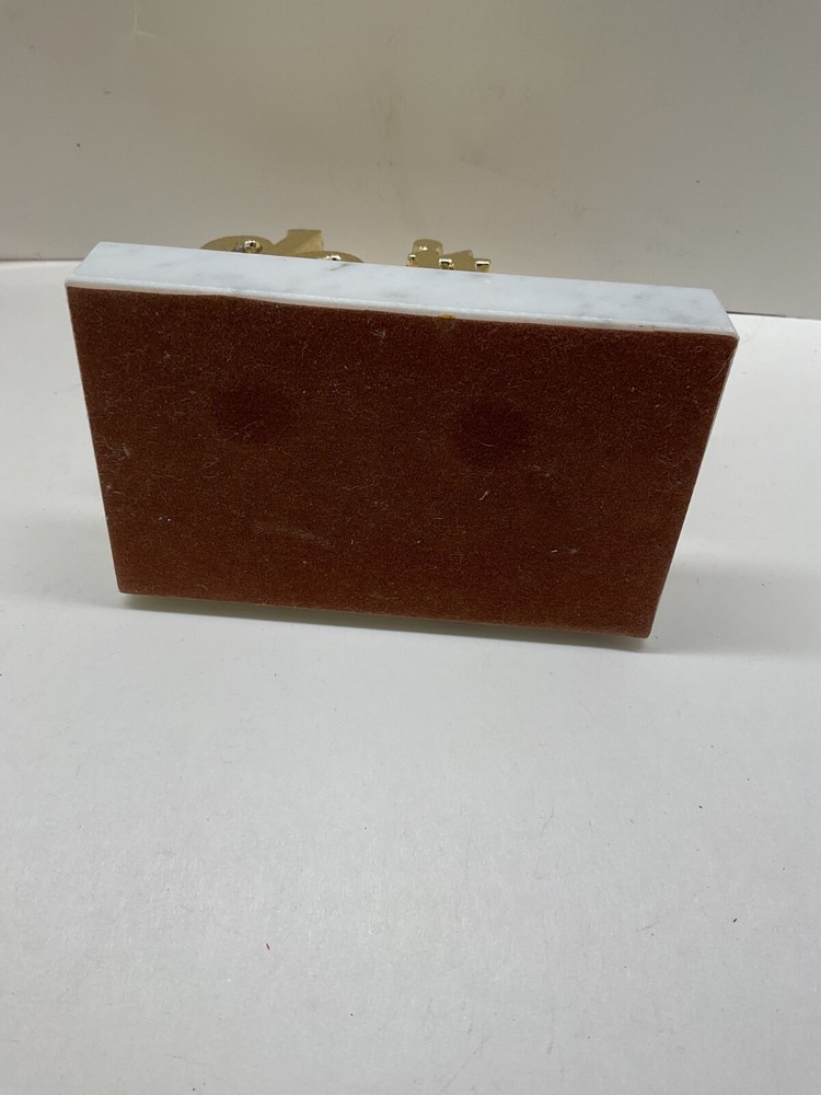 Marble & Brass "Do it Now" Post Note Letter Holder Paperweight