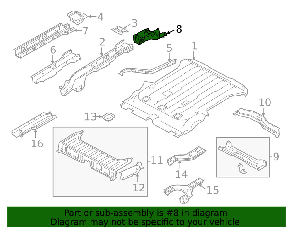 Genuine Ford Rail End 9T1Z-17C756-A