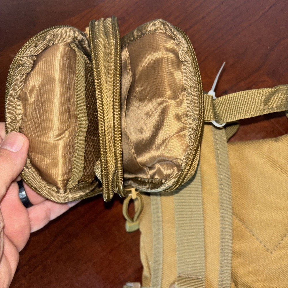 tactical backpack with ammo case All Zippers And Straps Work