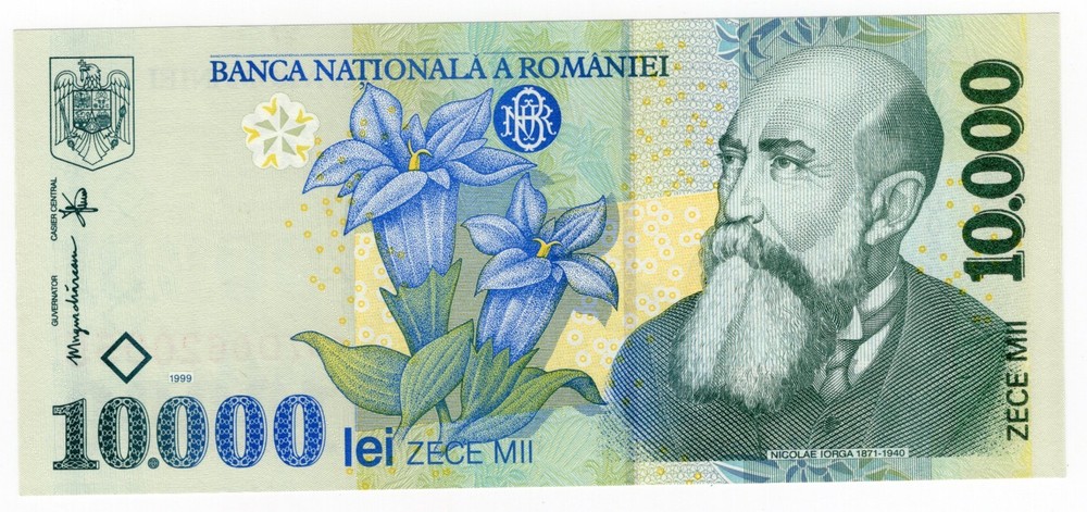 ROMANIA P-108a 10000 Lei 1999 UNC