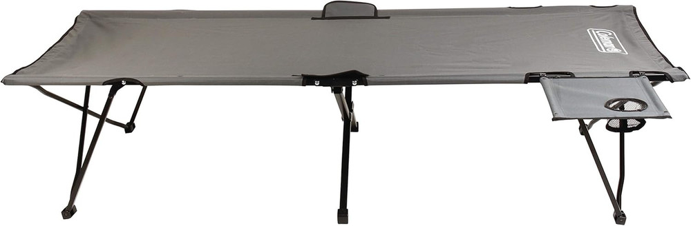 Coleman Pack-Away Big ‘N Tall Camping Cot with Removable Side Table, Extra Wide