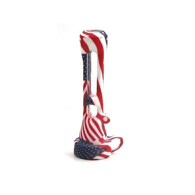 10pcs Bulk Pack Portable Capped Silicone Cigarette Pipe Randomized Printing