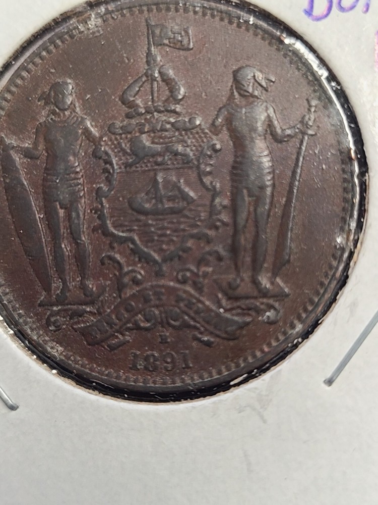 1891 H British North Borneo 1 Cent