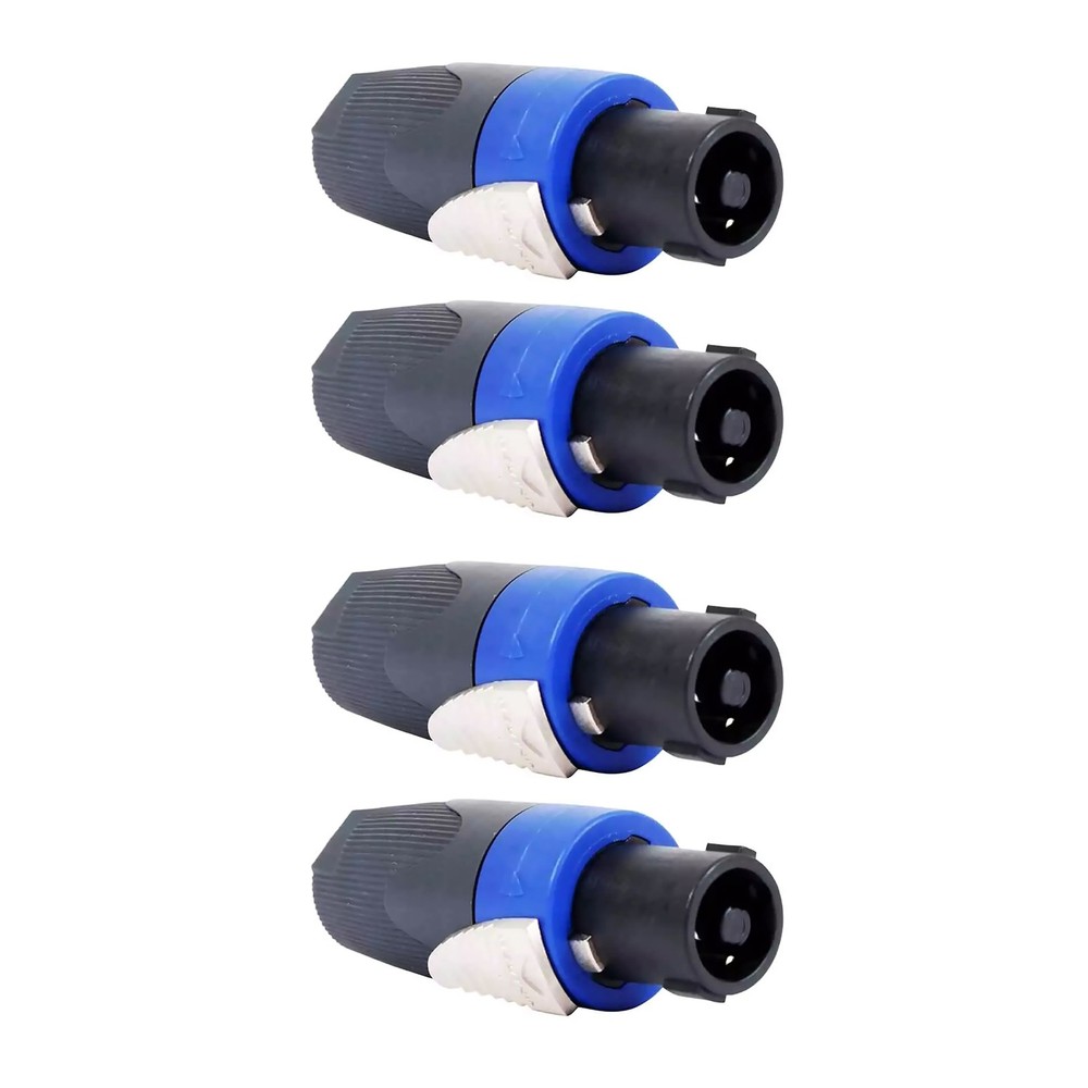 4 Pole 4pcs NL4FX Speaker Cable Plug Connector for Speaker Quick Lock