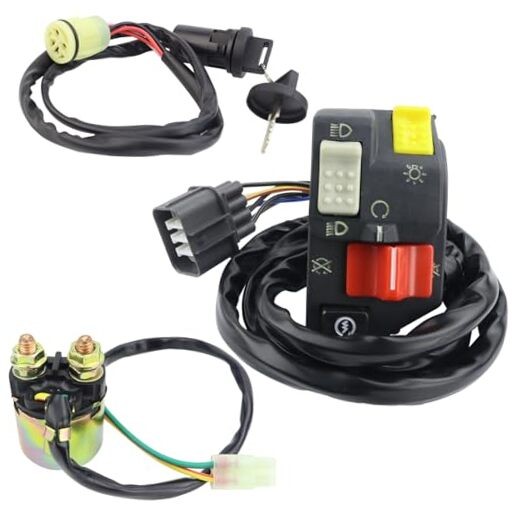Handlebar Switch Start Stop Headlight & Relay & Switch for Honda Fourtrax