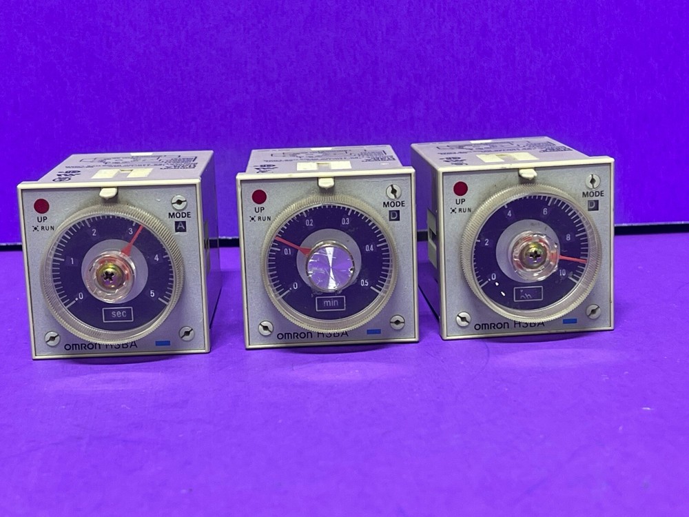 Omron H3BA Timer source:100/110/120vac multi mode multi range relay [Lot of 3]