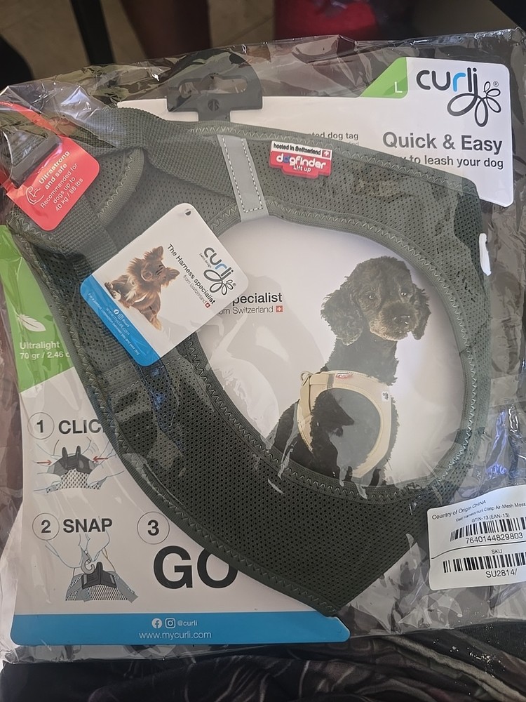 Curli Vest Harness Green Large
