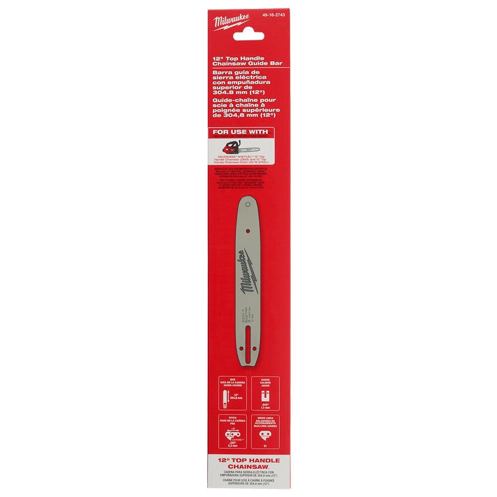 Milwaukee 12Inch Top Handle Chainsaw Guide Bar
