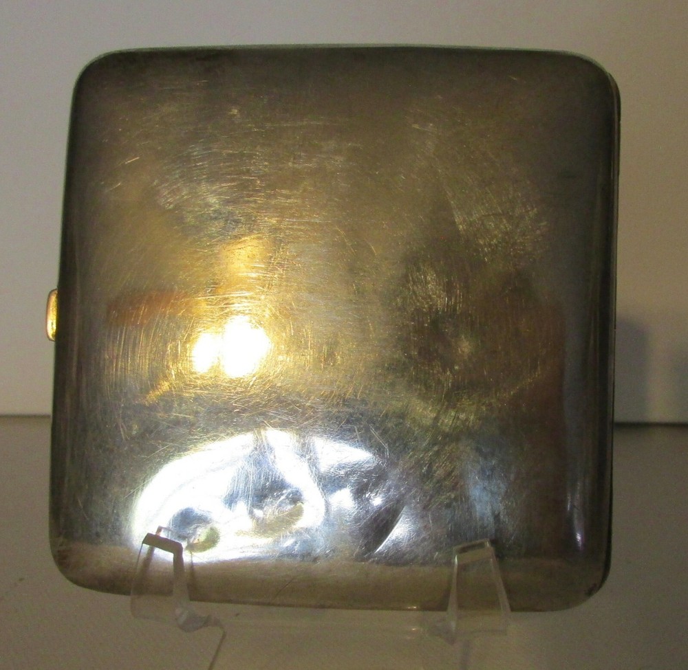 Antique Sterling Silver Monogramed Cigarette Case
