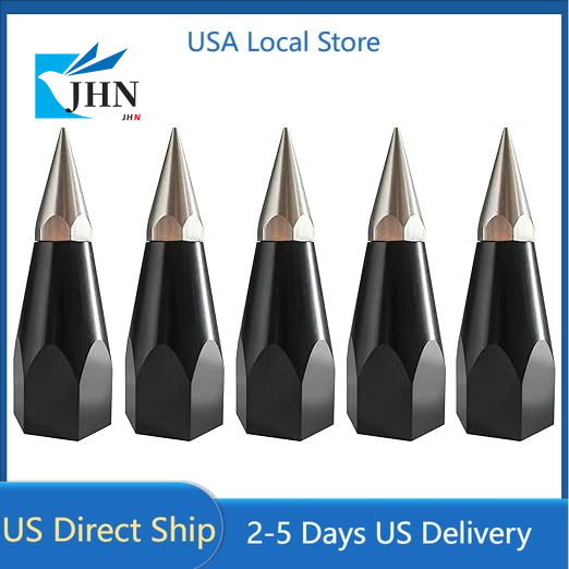 5PCS NEW Prism Pole Point with Replaceable Tip 5/8 Internal thread