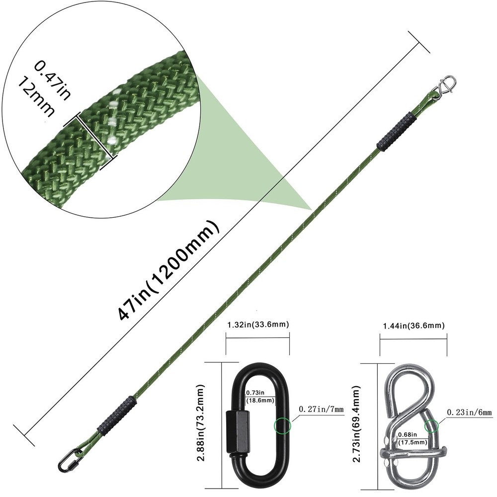 2 PC Heavy Duty Tree Swing Ropes Hammock,Tree Swings Hanging Straps,Adjustabl...