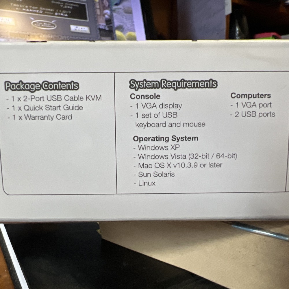 IOGEAR 2-Port USB Cable KVM Switch - GCS72U - NEW