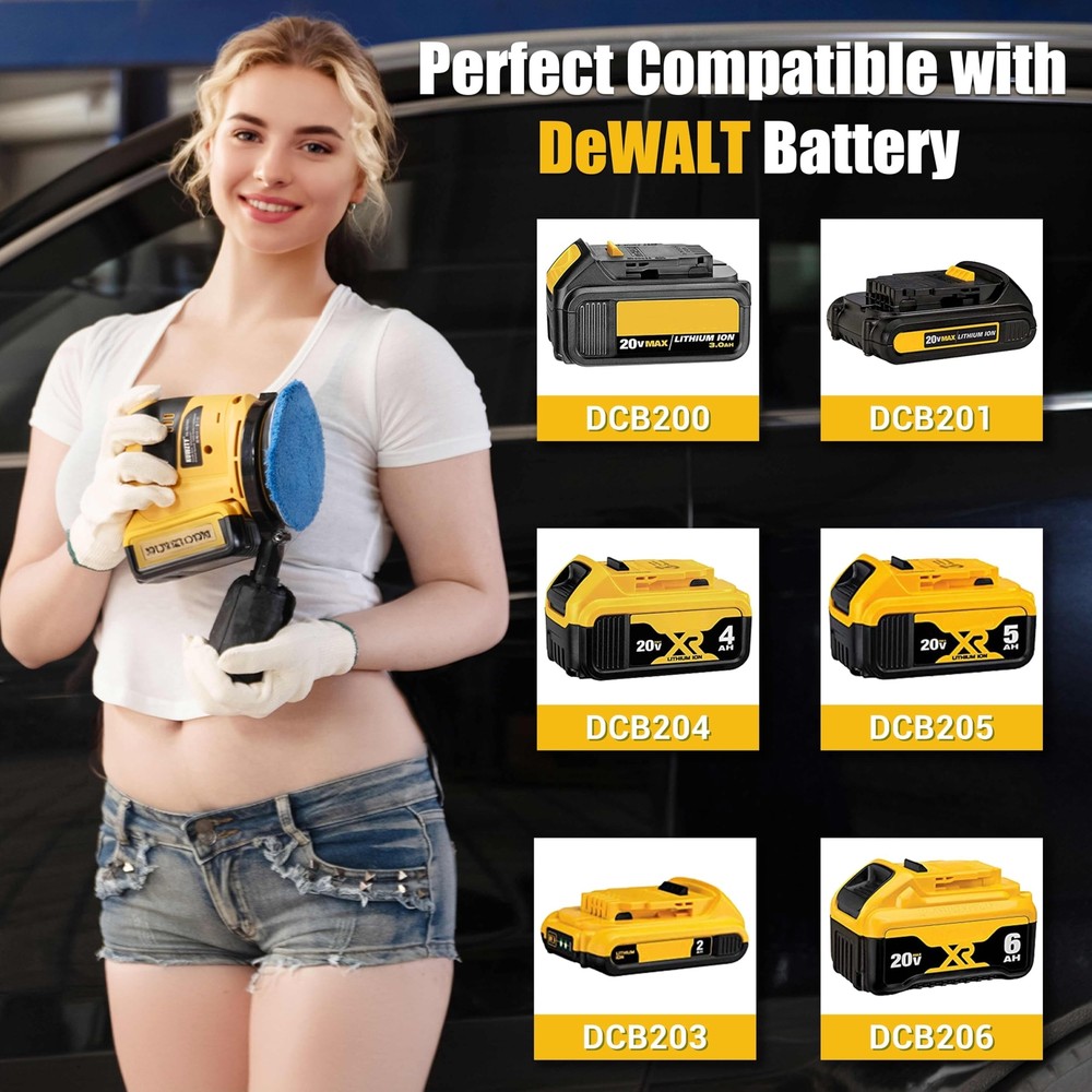 KUWZTY Random Orbit Sander for DEWALT 20v Battery 5-Inch Variable Speed Orbit...