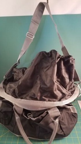 NWT Roma Drawstring Sling Tool Bag - Black with Grey