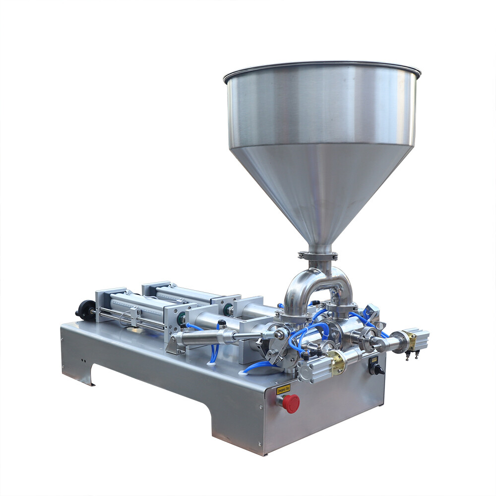 800W Double Head Liquid Paste Filling Machine Horizontal Pneumatic 50-500ml