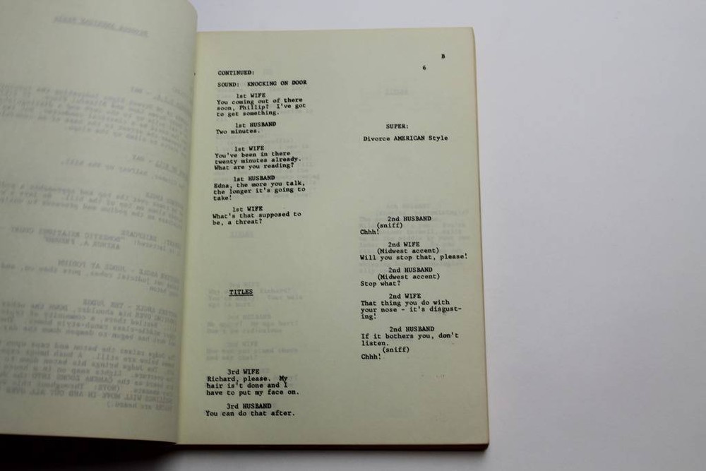 DIVORCE AMERICAN STYLE / Norman Lear 1966 Screenplay, Dick Van Dyke
