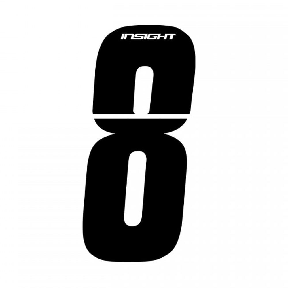 Insight 3" Side Plate Numbers 8 Black