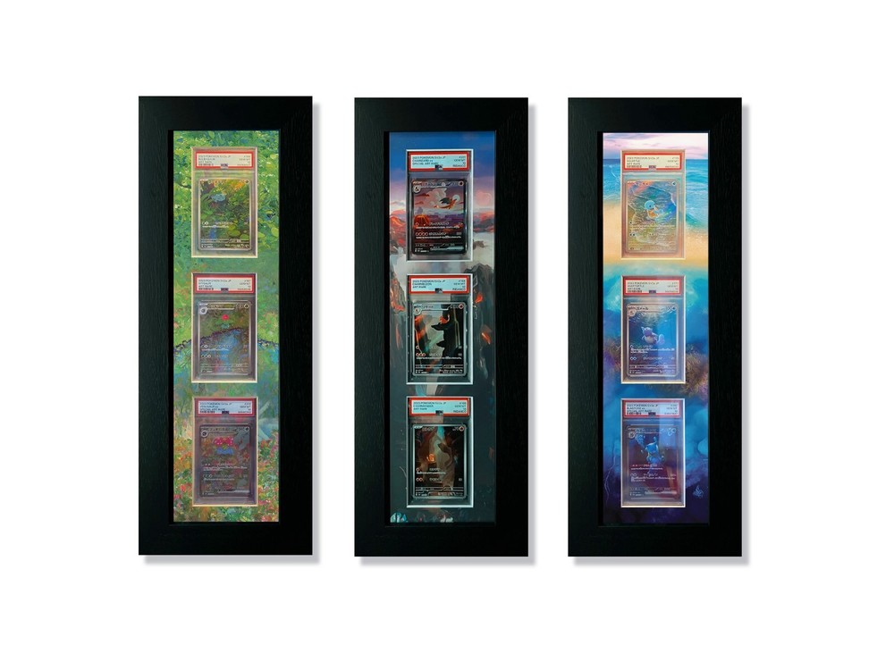 Ridanco 3 PSA Extended Art Print 151 Grass Starter Evolutions Graded Card Frame