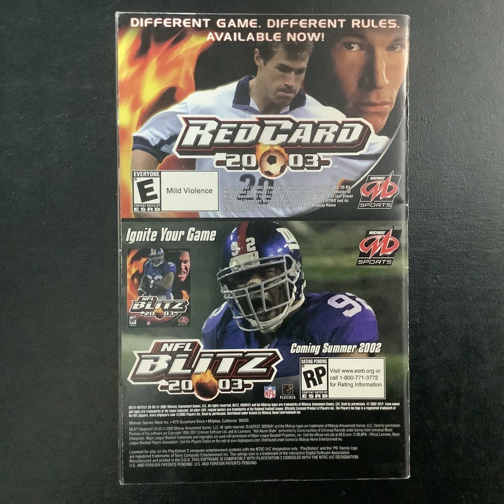 MLB Slugfest 2003 PS2 PlayStation 2 Instruction Manual Only