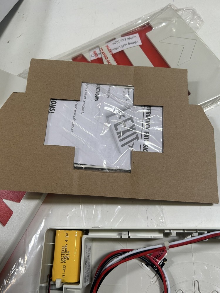 LED Exit Sign (2-pack) Battery Backup UL Ceiling Mount / Wall Mount