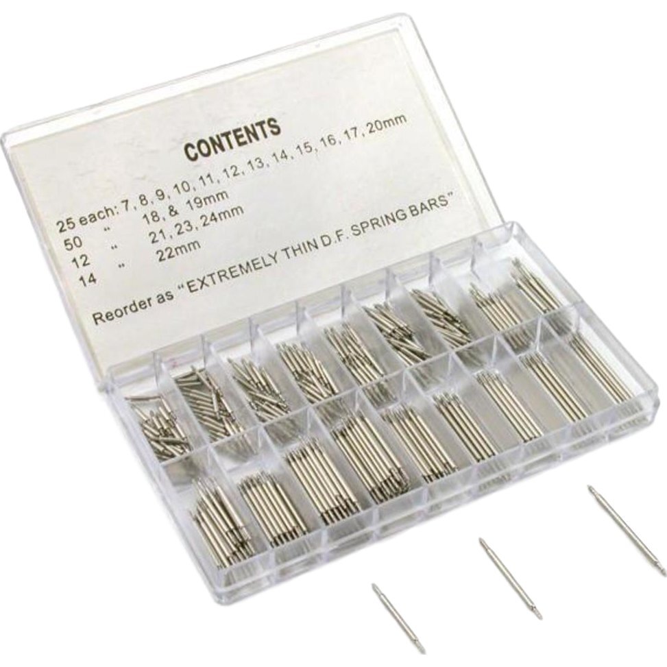 450 Assorted Extremely Thin Spring Bars,288 Spring Bars,2 Watch Pin Remover Kit