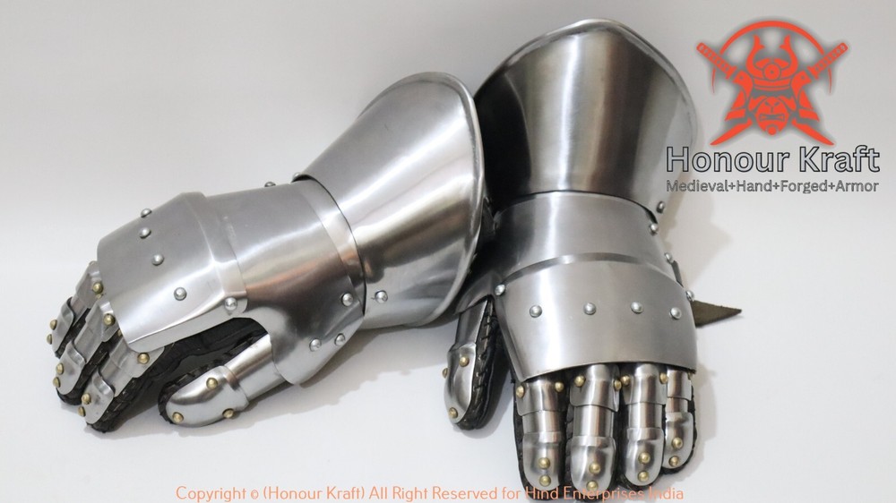 Medieval Steel Gauntlets for Knights | Handcrafted Armor Pair