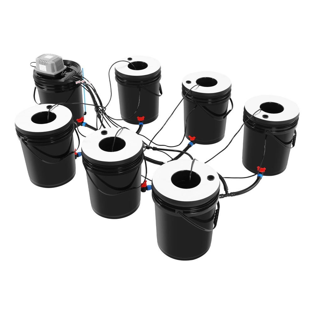 DWC 5 Gallon 6 Buckets Hydroponics Growing System Recirculating Growing Kit New