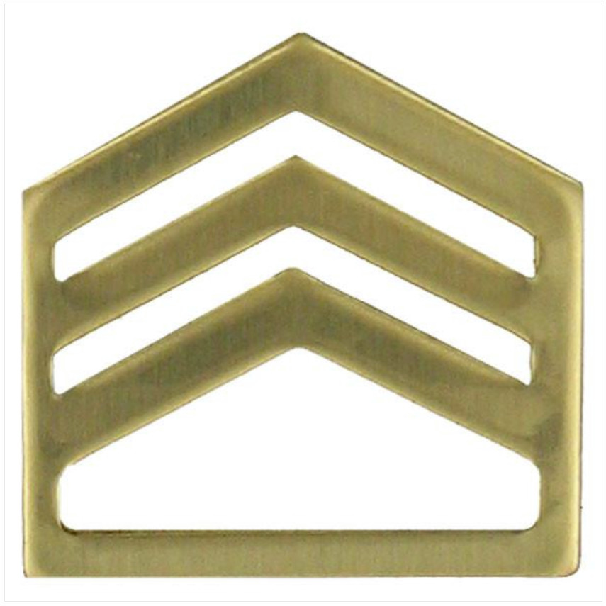 Vanguard ARMY ROTC CHEVRON: STAFF SERGEANT - BRASS