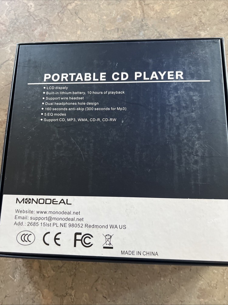 Portable CD Player w/ Built-in Speakers