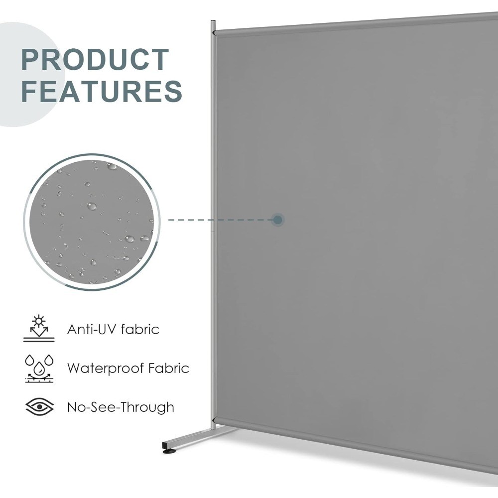 Single Large Panel Room Divider Privacy Screen for Office Partition Separator